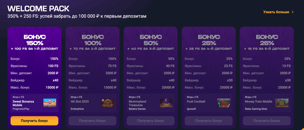 бонусы Гет Икс